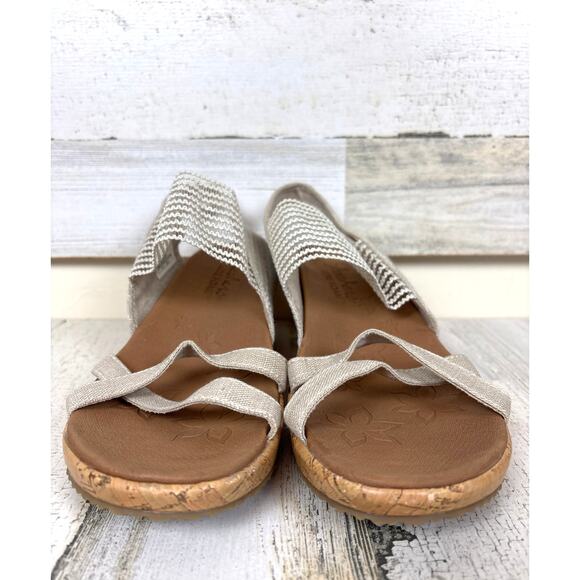 Skechers Women’s 8 Beige Beverlee High Tea Wedge Slingback Slip-On Sandals NEW - Picture 3 of 9